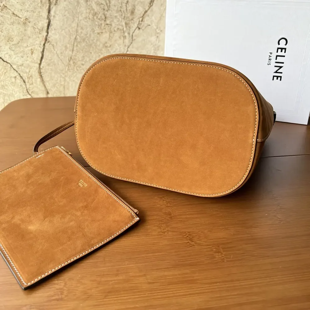 Celine Medium Louise Bag In Suede Calfskin for Women in Brown Celine Medium Louise Bag In Suede Calfskin for Women in Brown