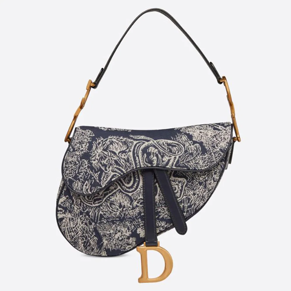 Dior Saddle Bag Toile DE Jouy Reverse Jacquard for Women Dior Saddle Bag Toile DE Jouy Reverse Jacquard for Women