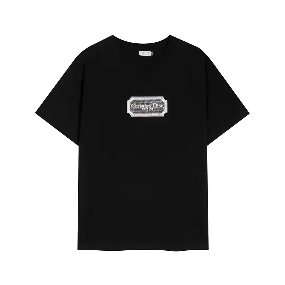 Dior Christian Dior Couture Relaxed-fit T for Men in shirt Black Cotton Jersey
