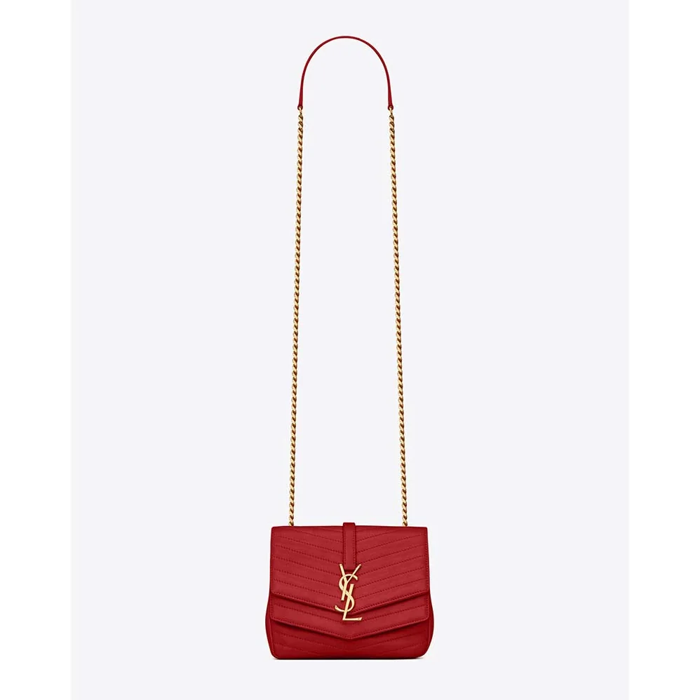 Saint Laurent YSL Sulpice Small in Matelasse Leather for Women in Red