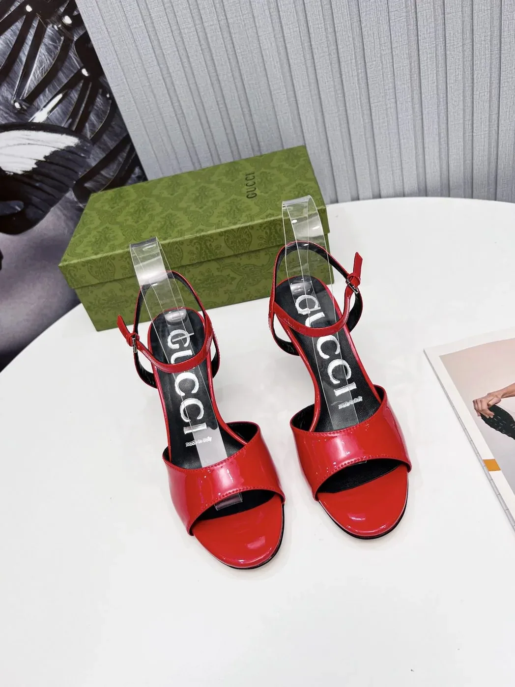 Gucci High-Heel Sandal By Matelasse Red for Women