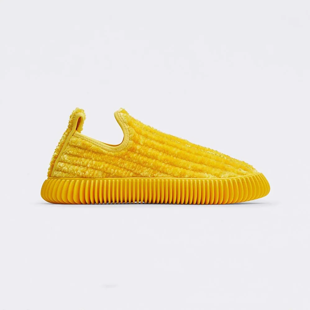 Bottega Veneta Ripple Chenille Corduroy Slip-on Sneakers for Unisex in Yellow