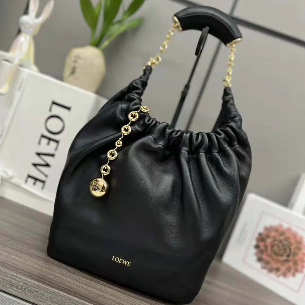 Loewe Small Squeeze Bag in Nappa Lambskin for Women in Black
