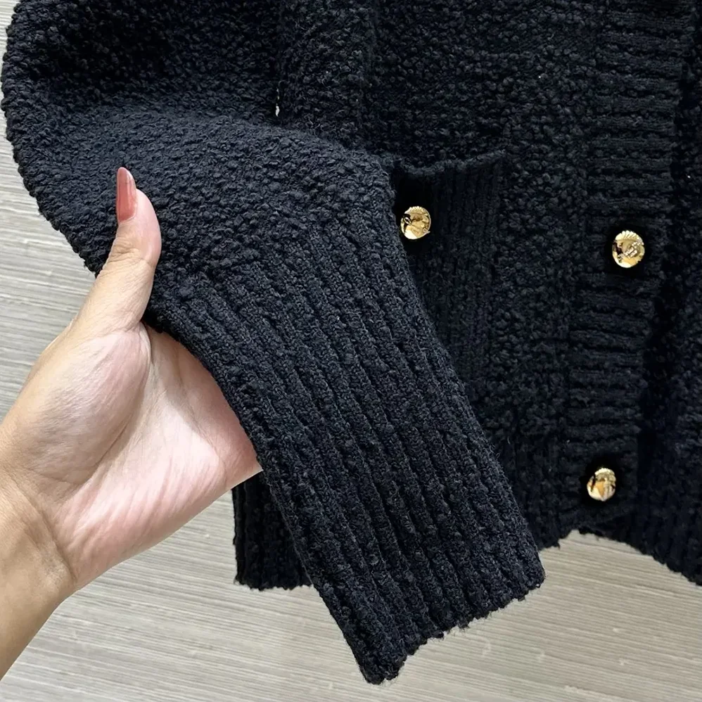 Dior Twinset Black Cotton and Wool for Women in Blend Knit