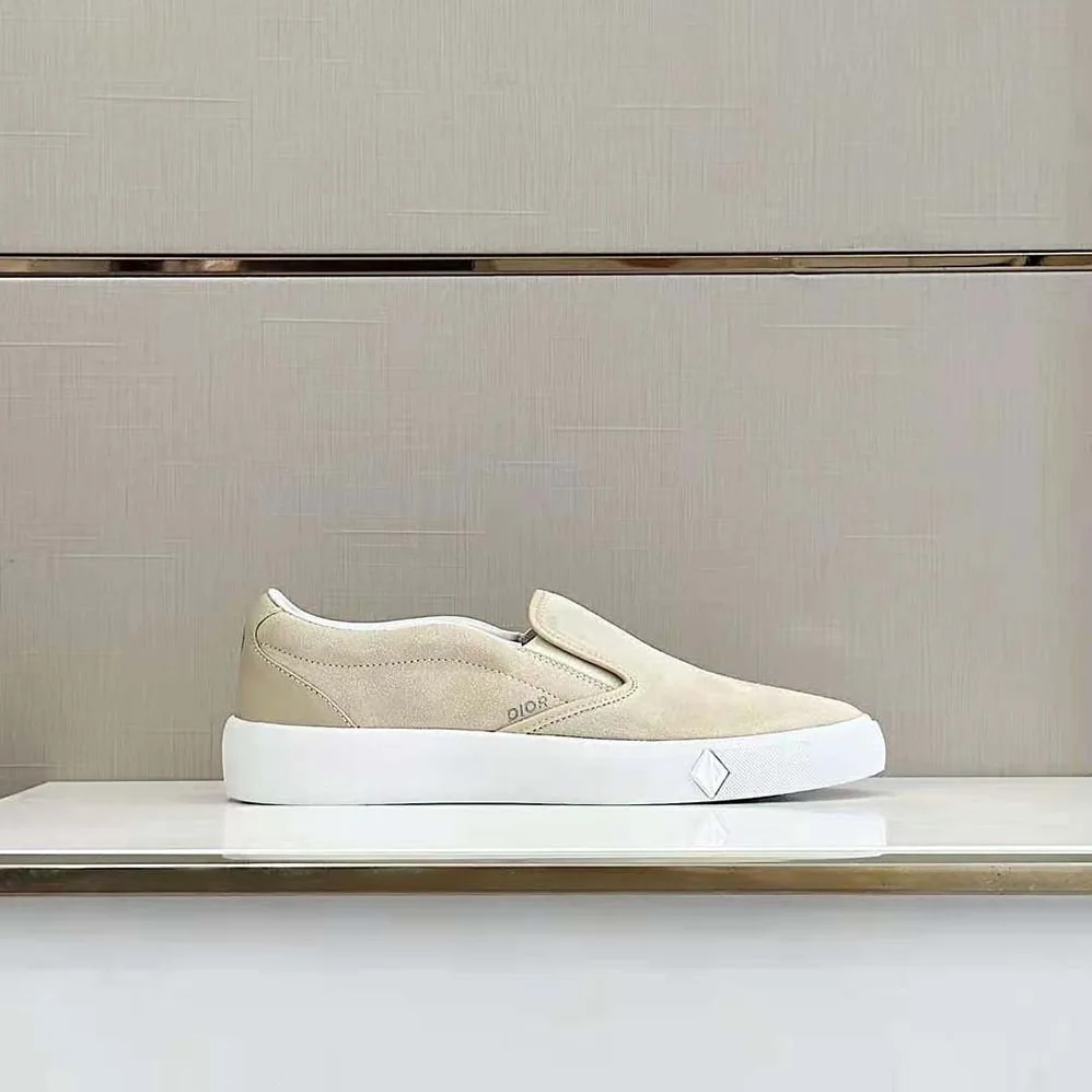 Dior B101 Slip-on Sneaker Beige Suede and Smooth Calfskin for Men