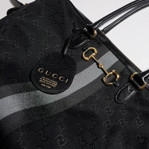 Gucci Borsetto Large Boston Shoulder Bag in Grey/ Black Gold Hardware Gucci Borsetto Large Boston Shoulder Bag in Grey/ Black Gold Hardware