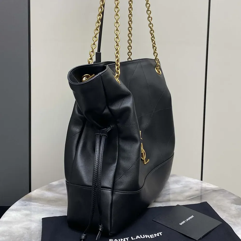 Saint Laurent YSL Jamie Shopping in Lambskin for Women in Black Saint Laurent YSL Jamie Shopping in Lambskin for Women in Black