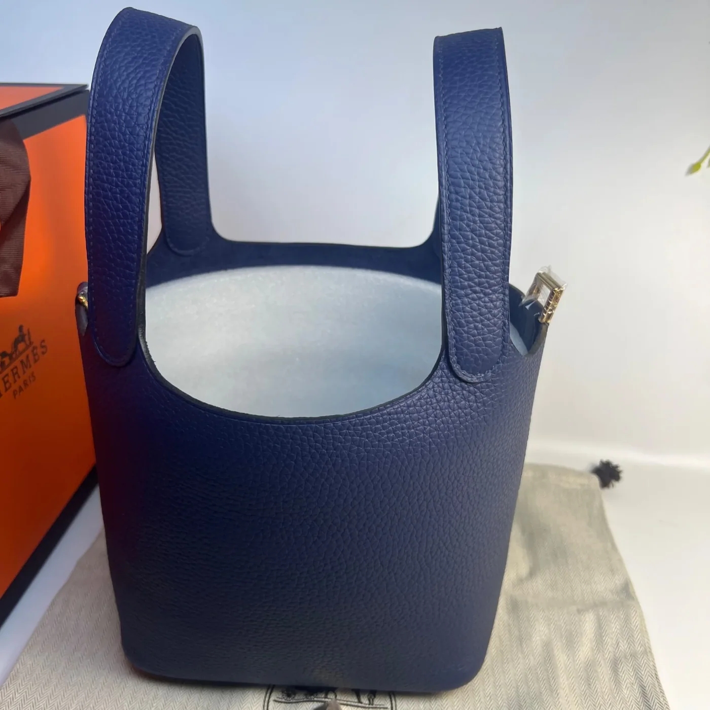 Hermes Picotin Lock 18 Top Handle Bag in Blue Saphir Gold Hardware Hermes Picotin Lock 18 Top Handle Bag in Blue Saphir Gold Hardware