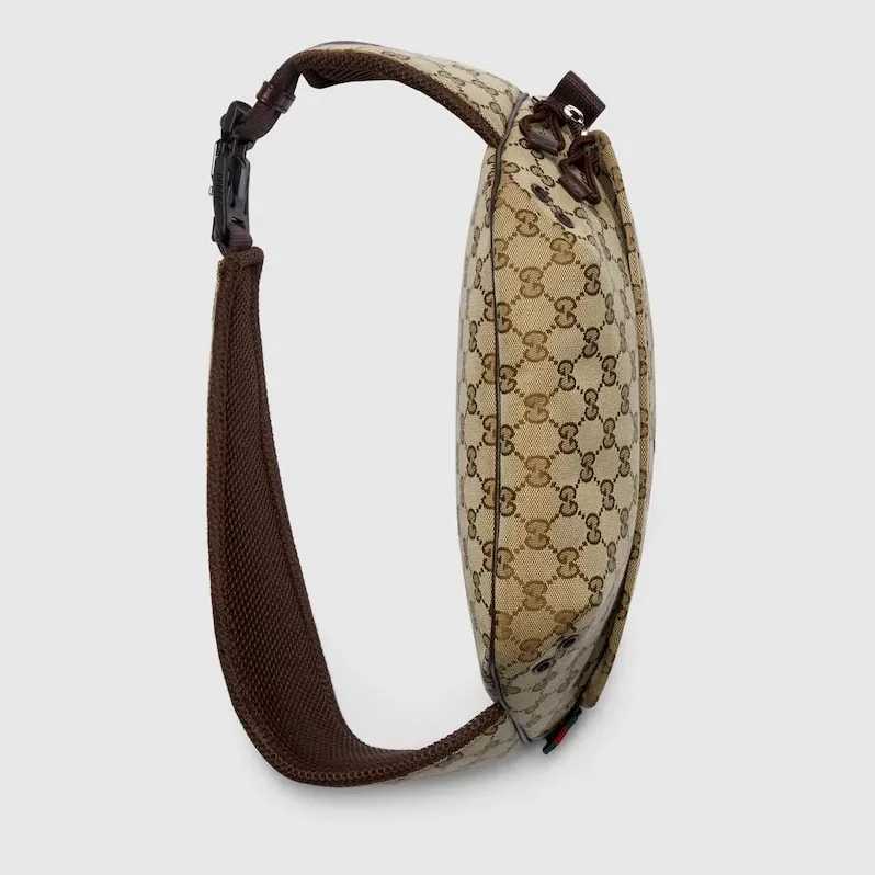 Gucci Small GG Belt Bag Beige And Dark Brown / Gucci Small GG Belt Bag Beige And Dark Brown /