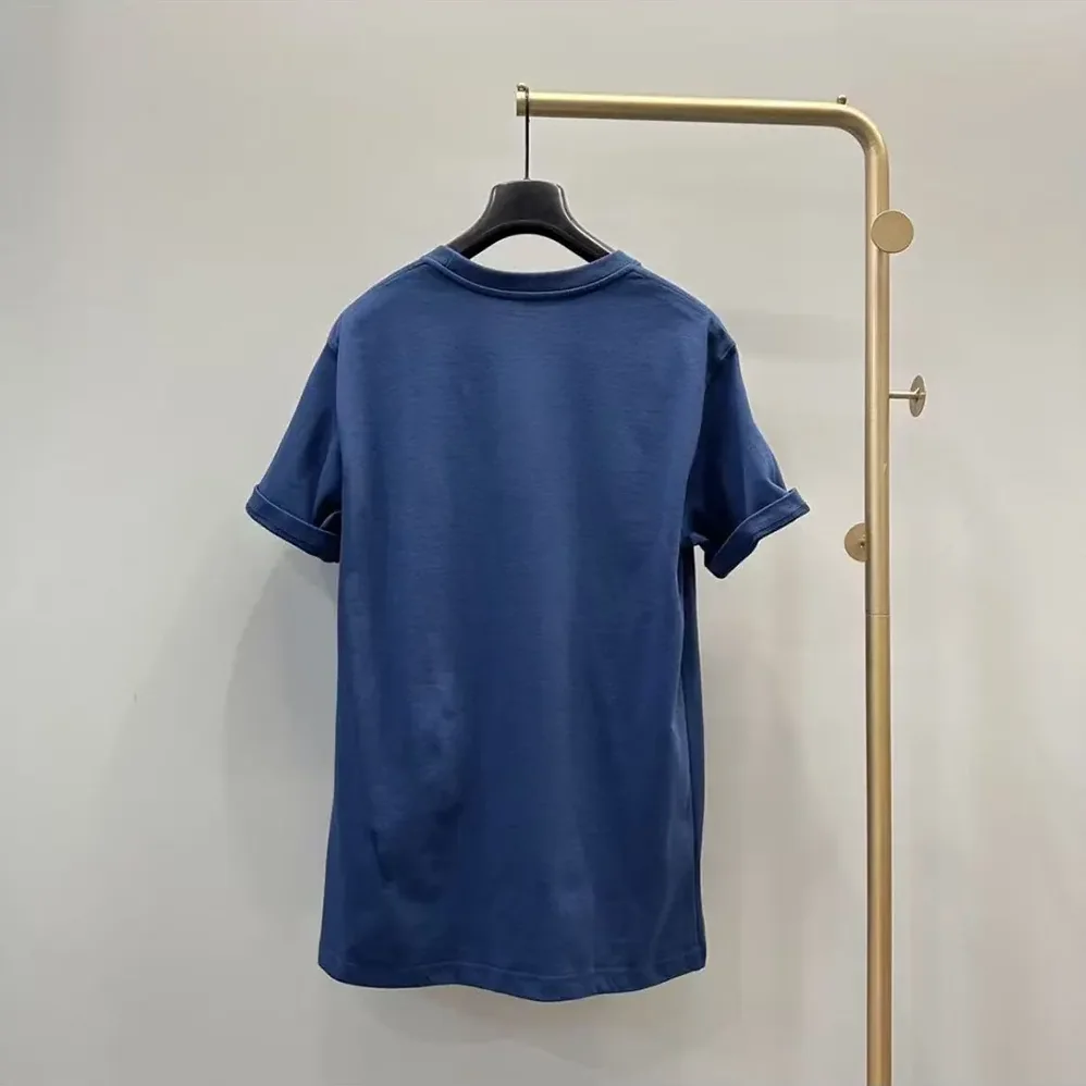Dior CD Icon T-Shirt Relaxed Fit Navy Cotton Jersey for Men