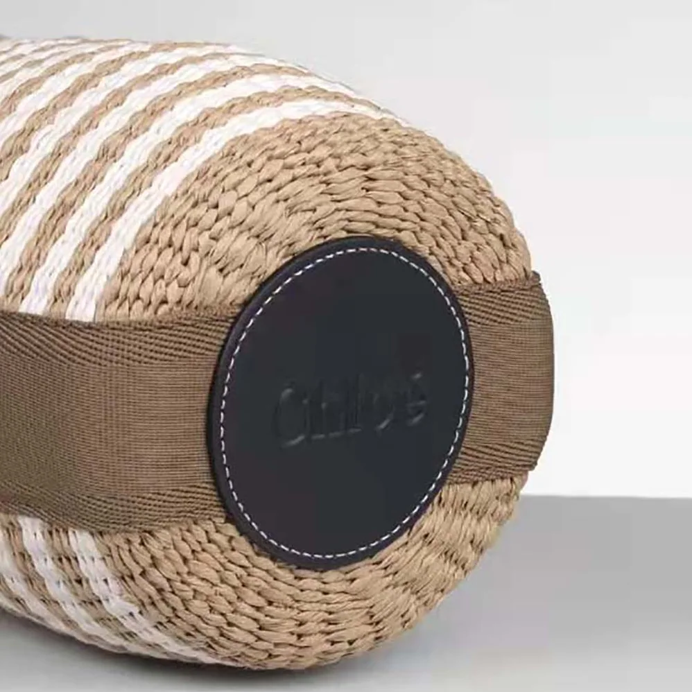 Chloe Small Woody Basket in Fair-Trade Paper with the Woody Ribbon for Women
