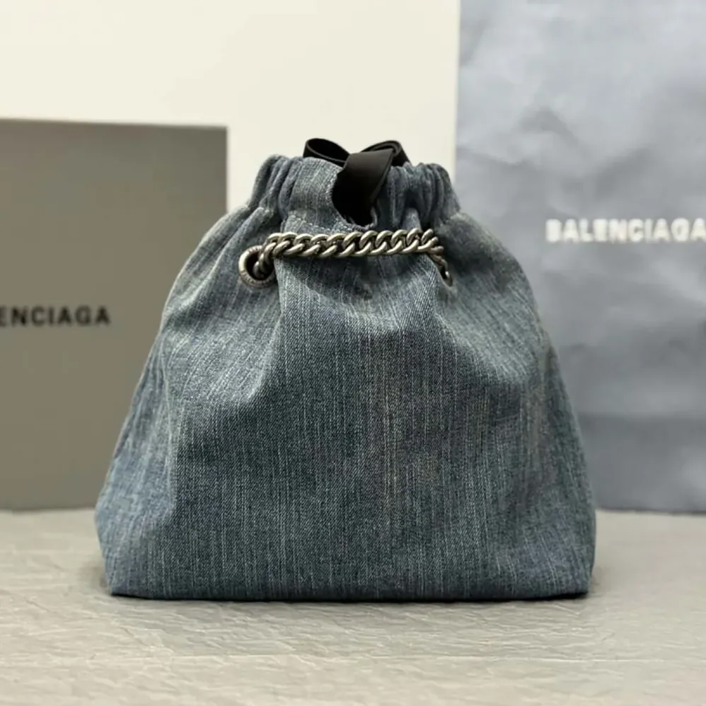 Balenciaga Crush Small Tote Bag Denim in Blue for Women Balenciaga Crush Small Tote Bag Denim in Blue for Women