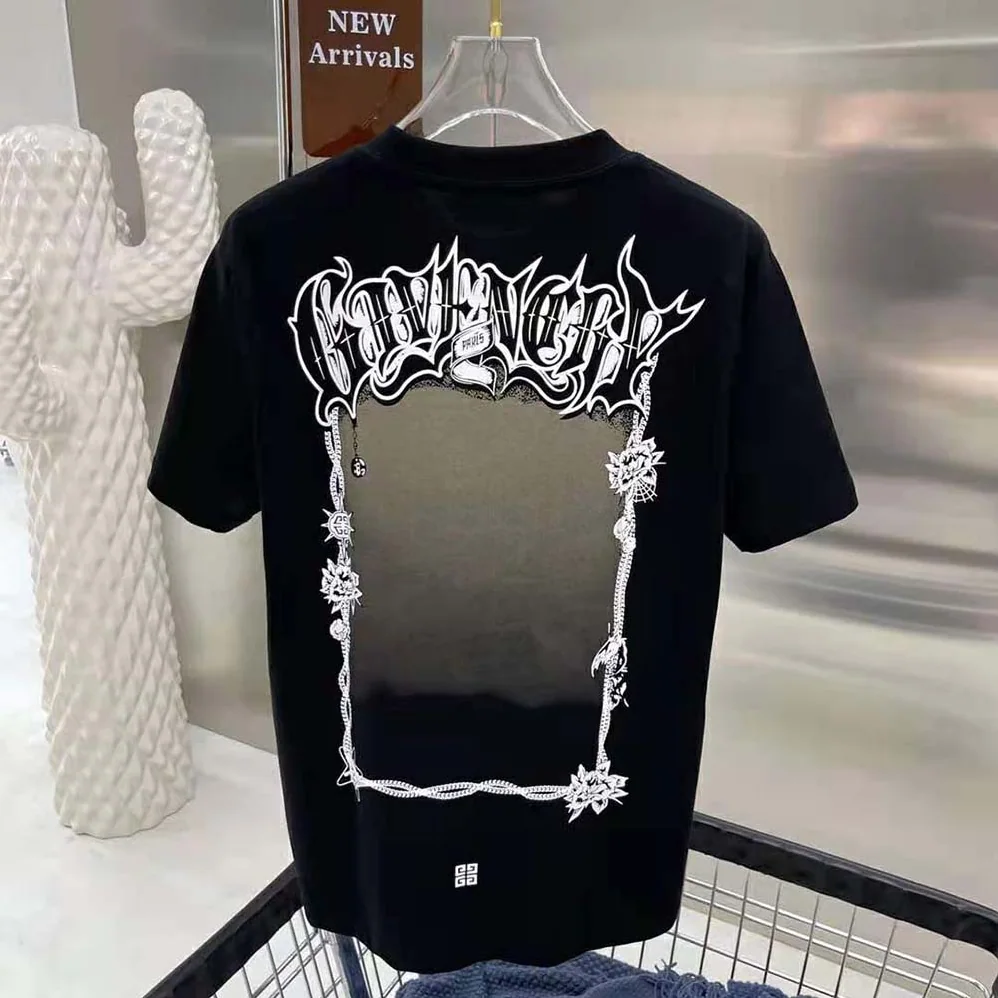 Givenchy Printed Oversized T-shirt for Men in Black