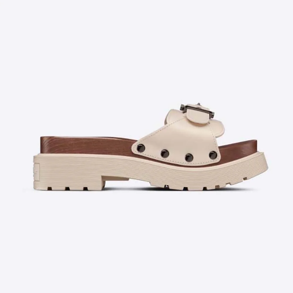 Dior Diorquake Strap Slide White Calfskin for Women Dior Diorquake Strap Slide White Calfskin for Women