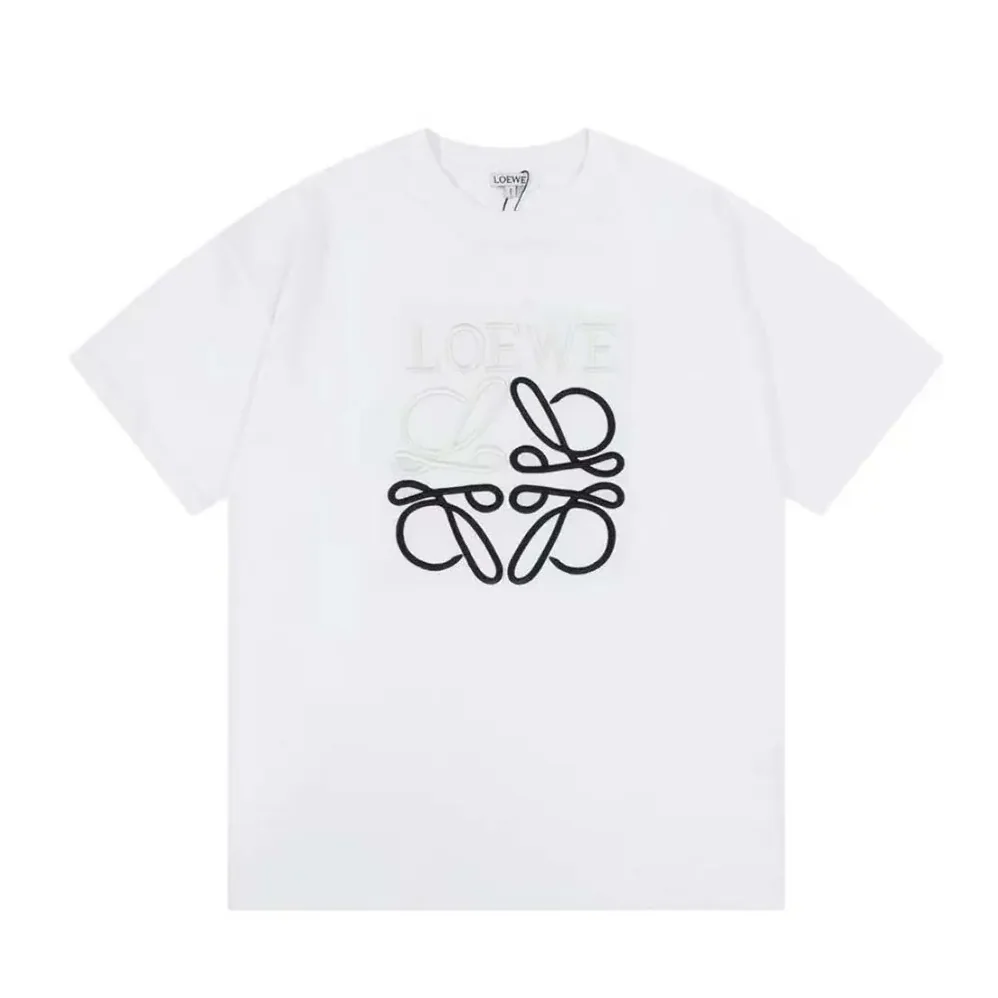 Loewe Relaxed Fit T-shirt in Cotton for Men in White/Black