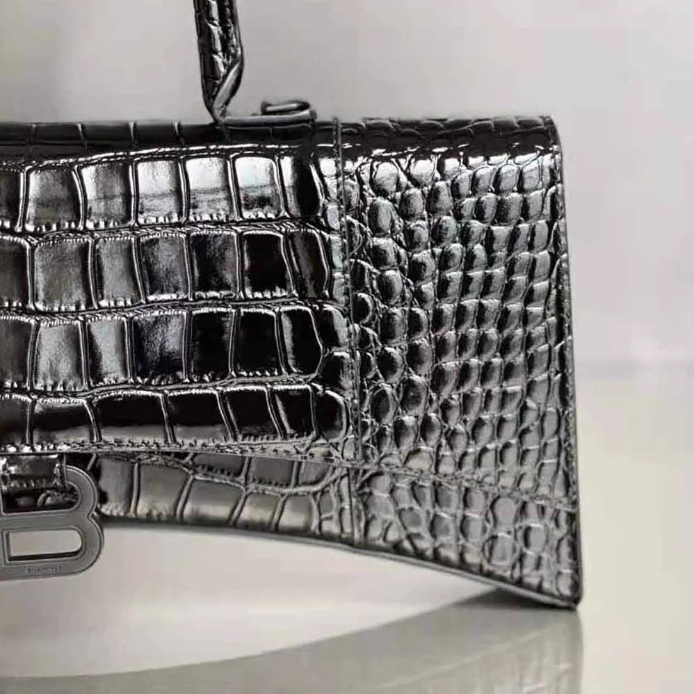 Balenciaga Hourglass Stretched Top Handle Bag in Black for Women