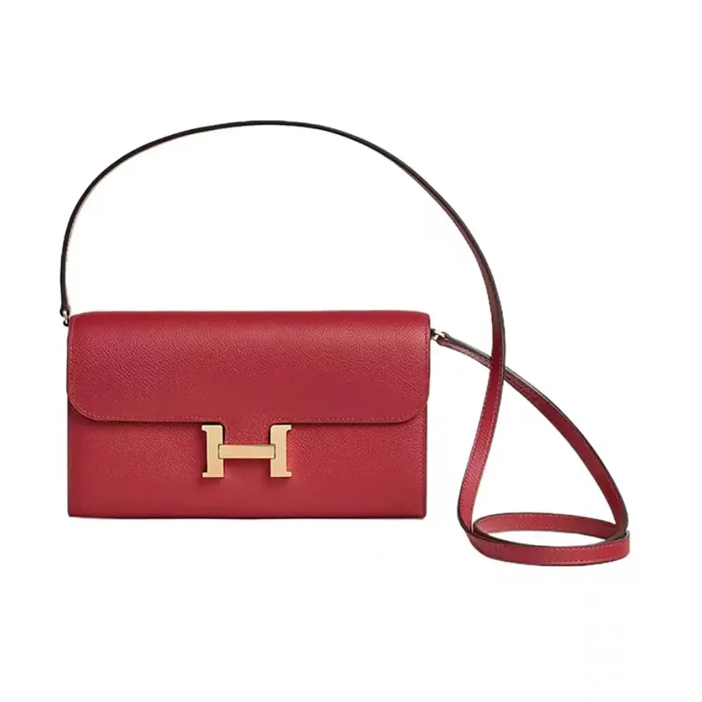 Hermes Constance Long To Go in Epsom Leather for Women in Red Hermes Constance Long To Go in Epsom Leather for Women in Red