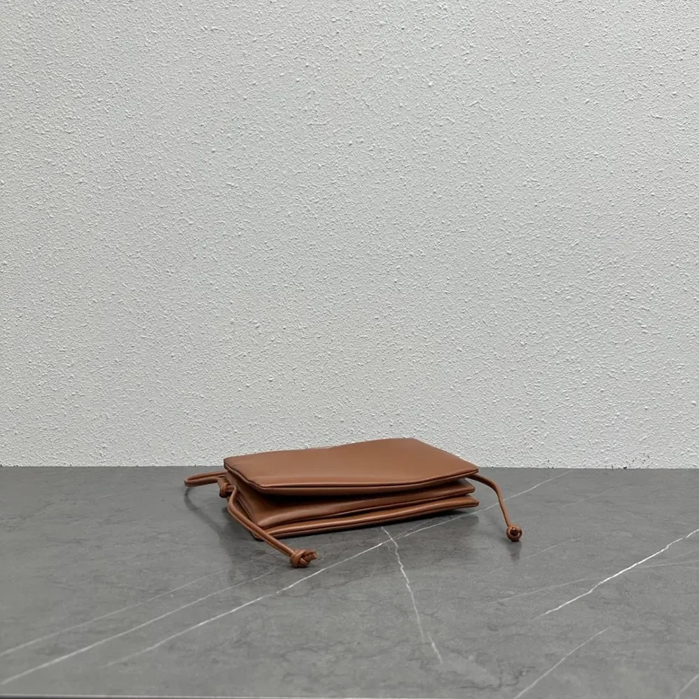 Celine Trio Flap In Smooth Lambskin for Women in Brown Celine Trio Flap In Smooth Lambskin for Women in Brown