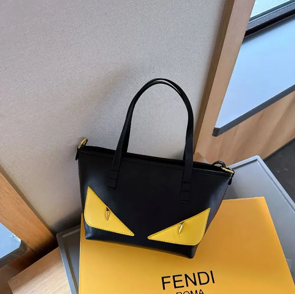 Fendi Ubisex Roll Mini Lunar New Year Black Leather Mini in bag