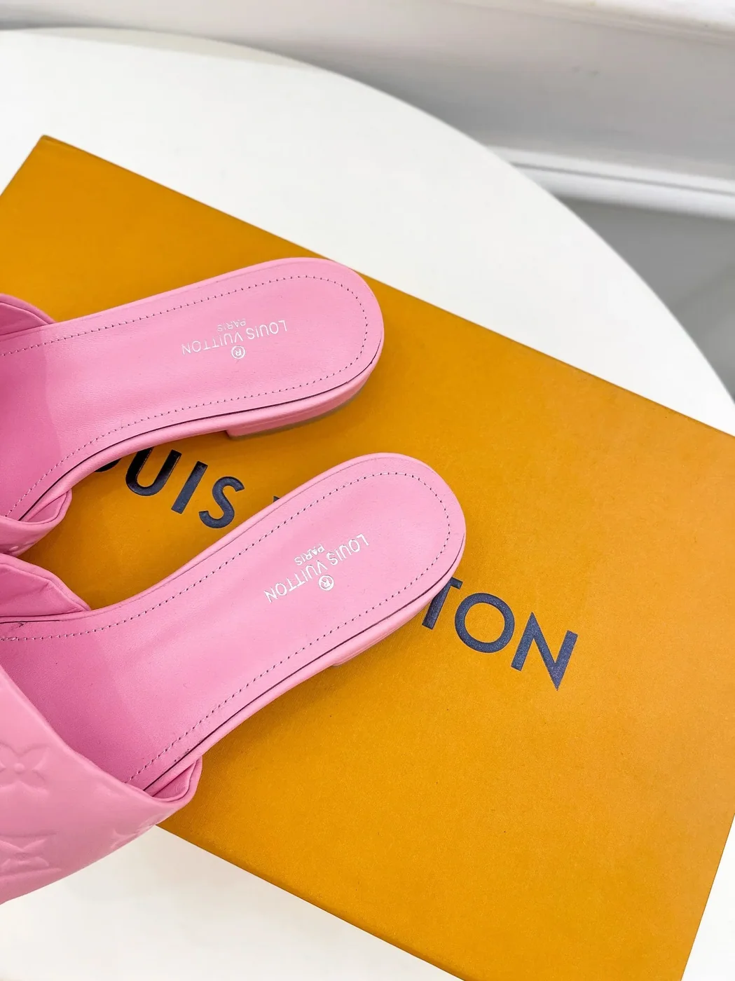 Louis Vuitton Revival Flat Mule Light Pink LV 1A9PA1 Louis Vuitton Revival Flat Mule Light Pink LV 1A9PA1