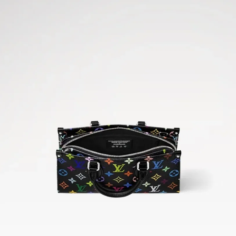 Louis Vuitton LV x TM OnTheGo East West Chain Tote Bag in Multicolore Black Louis Vuitton LV x TM OnTheGo East West Chain Tote Bag in Multicolore Black
