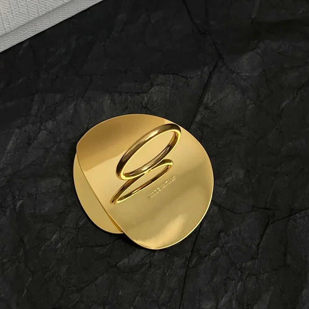 Celine Petale Ring in Brass with Gold Finish for Women