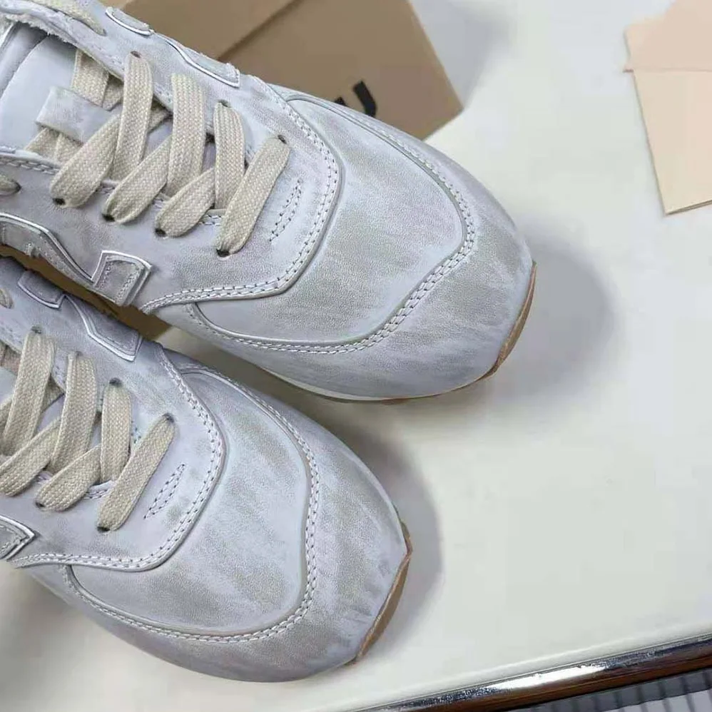 Miu Miu New Balance 574 x Miu Miu Vintage for Women in Effect Nappa Leather Sneakers