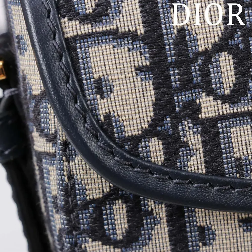 Dior Bobby East-West Bag Blue Dior Oblique Jacquard for Women