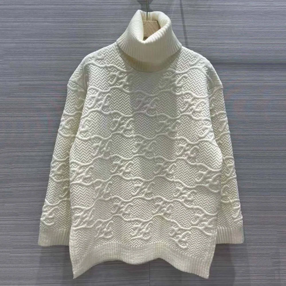 Fendi Sweater White Wool and Cashmere Sweater for Women