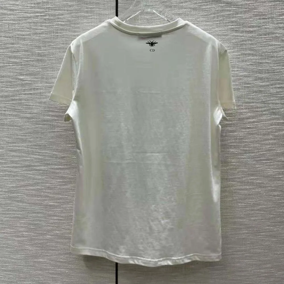 Dior ‘I Say I' T-shirt Ecru Cotton Jersey and Linen for Women