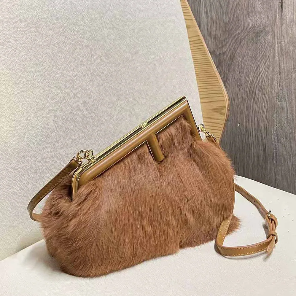 Fendi First Small Brown Mink Bag for Women Fendi First Small Brown Mink Bag for Women