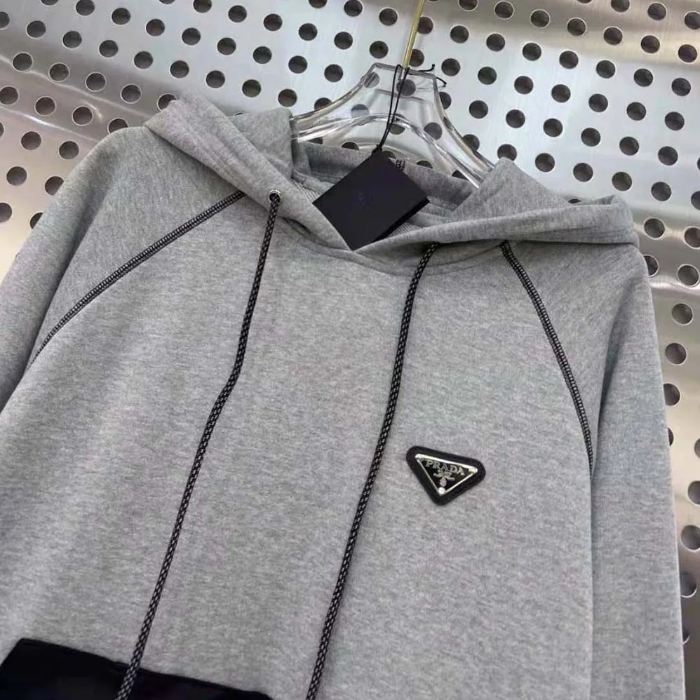Prada Oversized Hoodie with Re for Women in Nylon Inserts