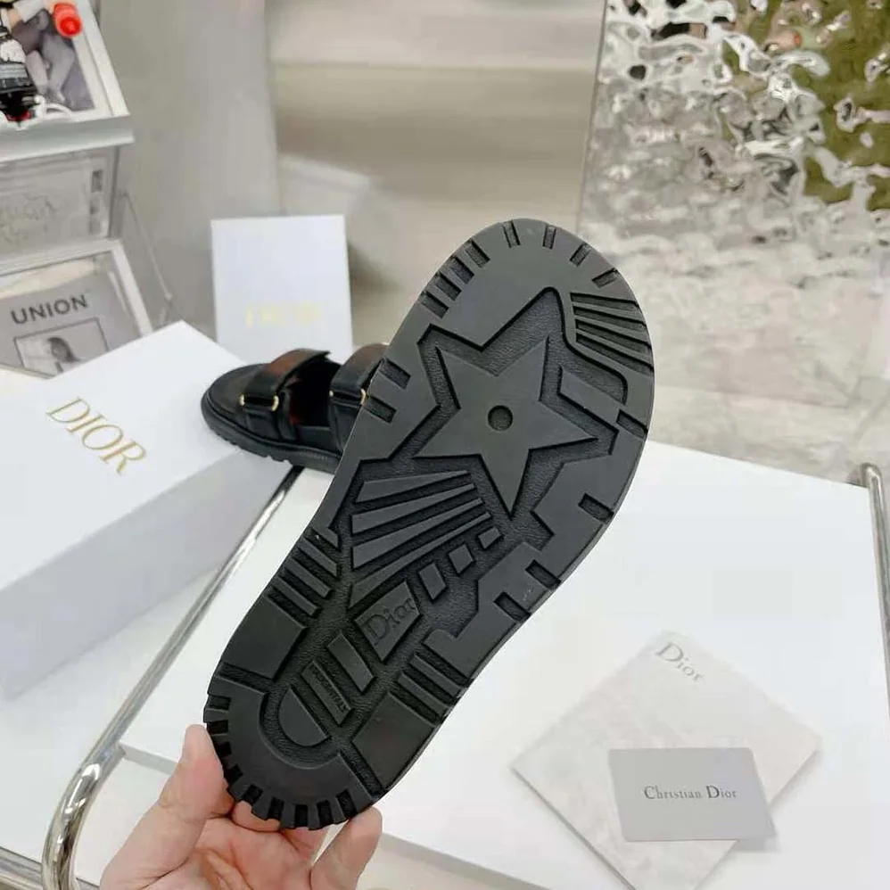 Dior Dioract Sandal Black Lambskin for Women Dior Dioract Sandal Black Lambskin for Women