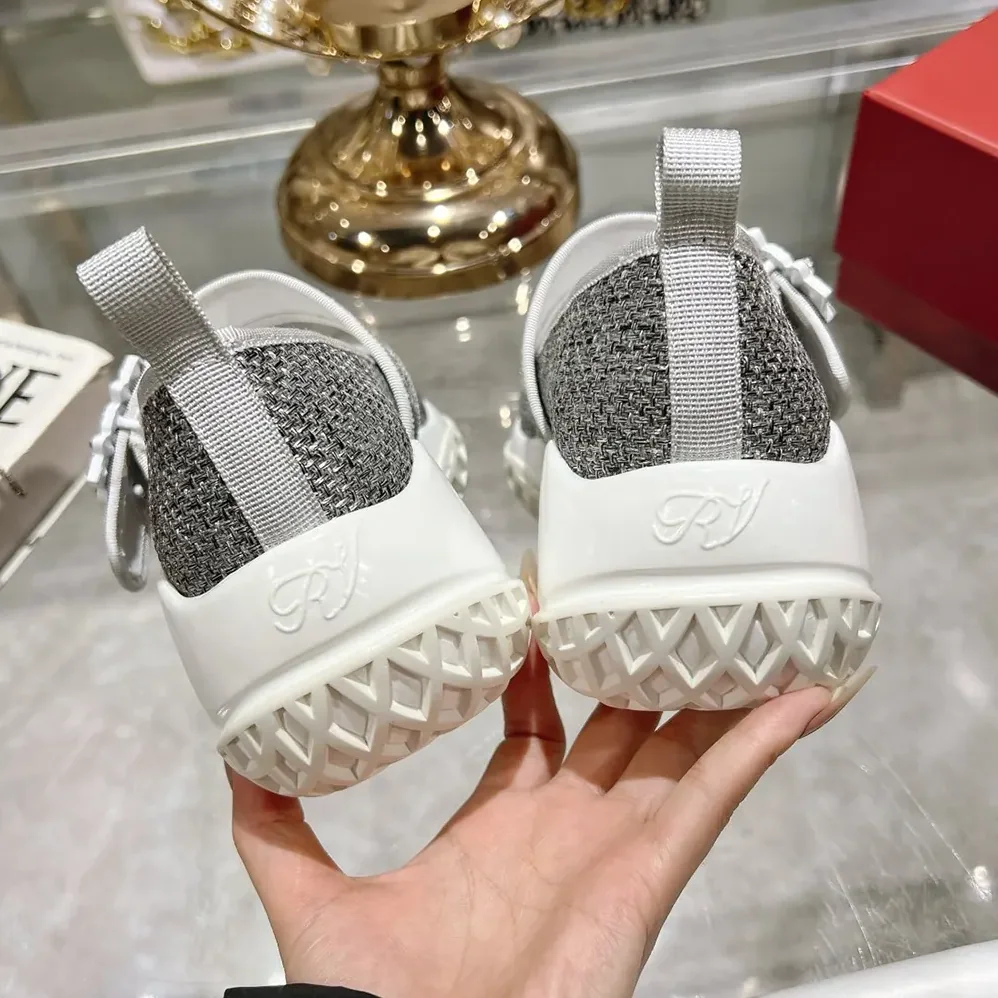 Roger Vivier Viv' Run Babies Sneakers in Lurex for Women in Silver