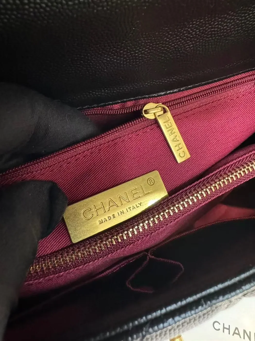 Chanel Coco Large Top Handle Bag in Black Gold Hardware