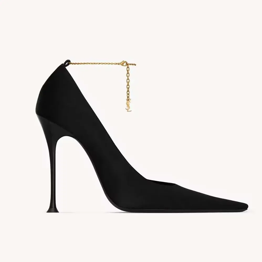 Saint Laurent YSL Regine Pumps in Satin Crepe for Women Saint Laurent YSL Regine Pumps in Satin Crepe for Women