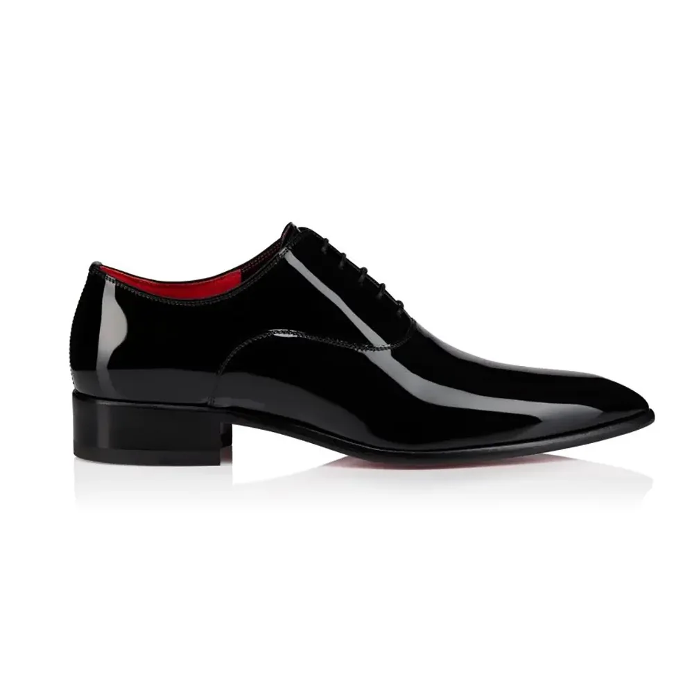 Christian Louboutin Pelvis Oxfords Patent Calf Leather for Men in Black Christian Louboutin Pelvis Oxfords Patent Calf Leather for Men in Black