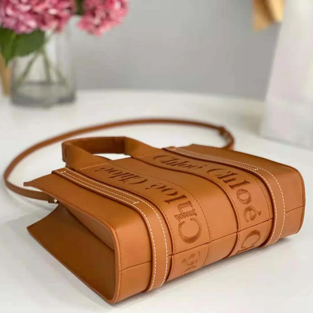 Chloe Mini Woody Tote Bag for Women in Brown Chloe Mini Woody Tote Bag for Women in Brown