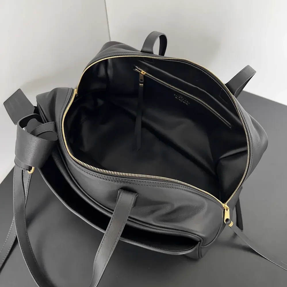 Prada Carrie Bowling Bag Medium in Black Calfskin for Women
