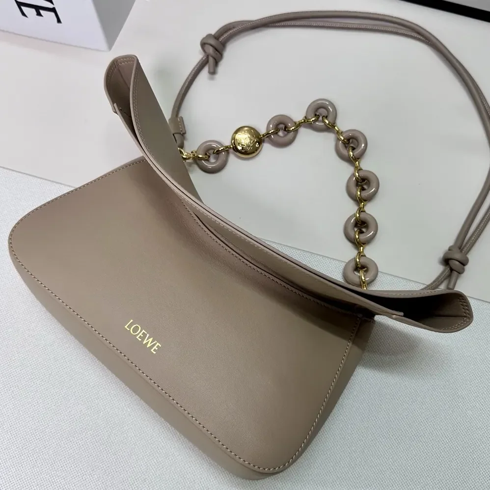 Loewe Medium Ola Bag in Smooth Calfskin for Women in Sandy Loewe Medium Ola Bag in Smooth Calfskin for Women in Sandy