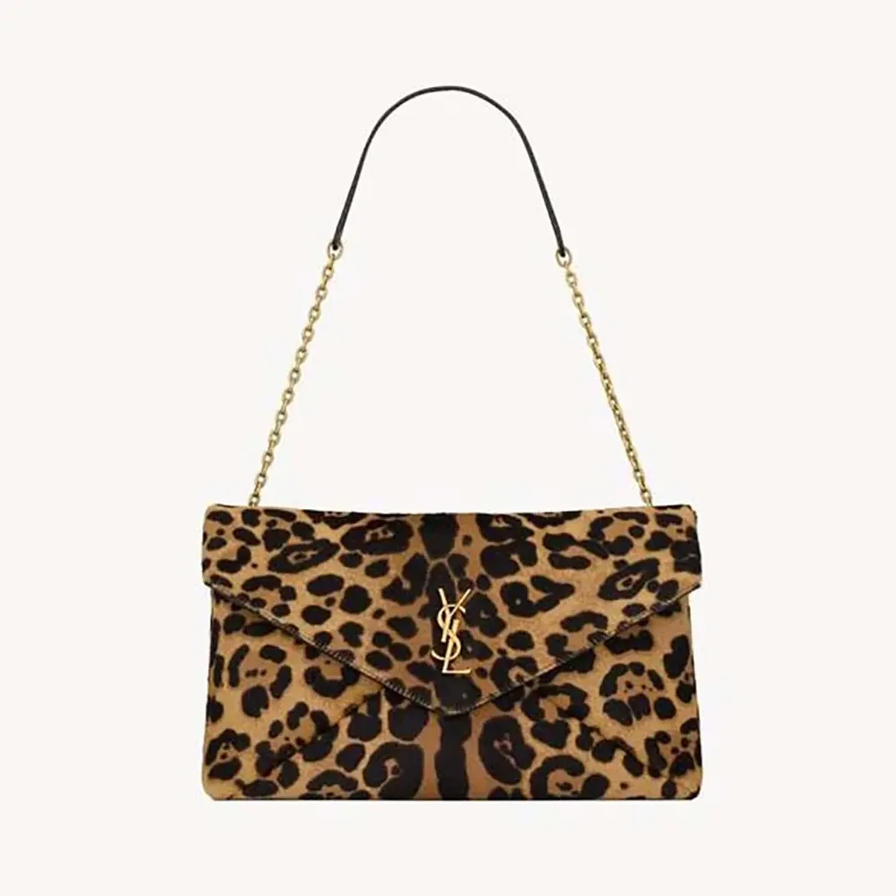 Saint Laurent YSL Cassandre Pouch On Chain In Pony Hair Leather 29cm for Women Saint Laurent YSL Cassandre Pouch On Chain In Pony Hair Leather 29cm for Women