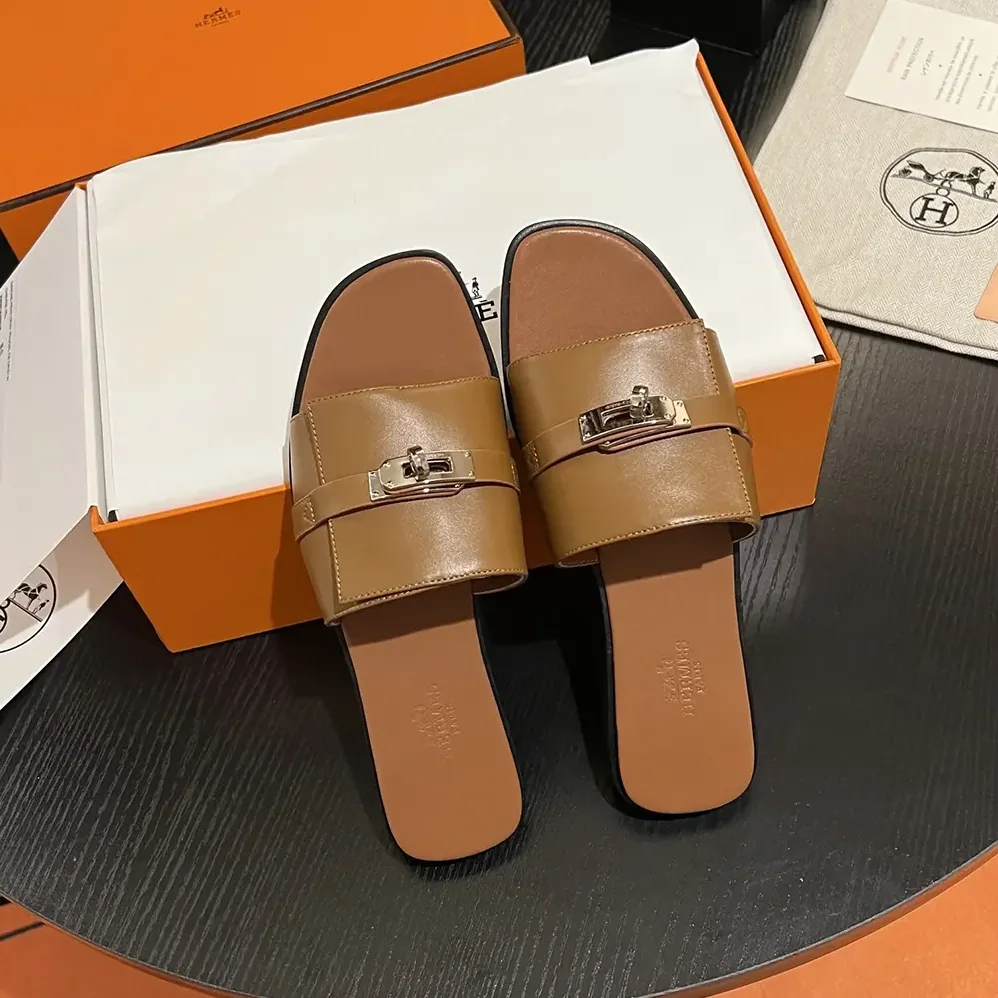 Hermes Giulia Sandal-Brown H231056Z for Women Hermes Giulia Sandal-Brown H231056Z for Women
