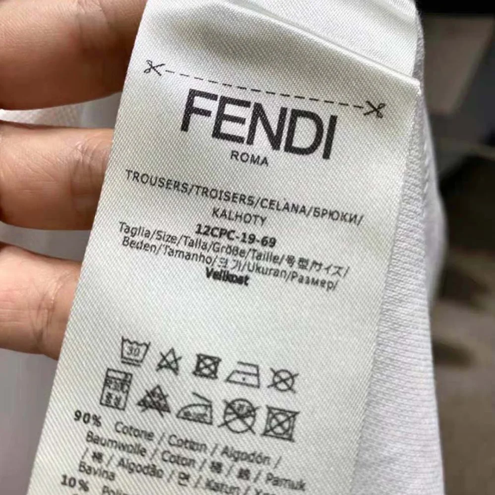 Fendi Polo Shirt White Pique Sweater for Men