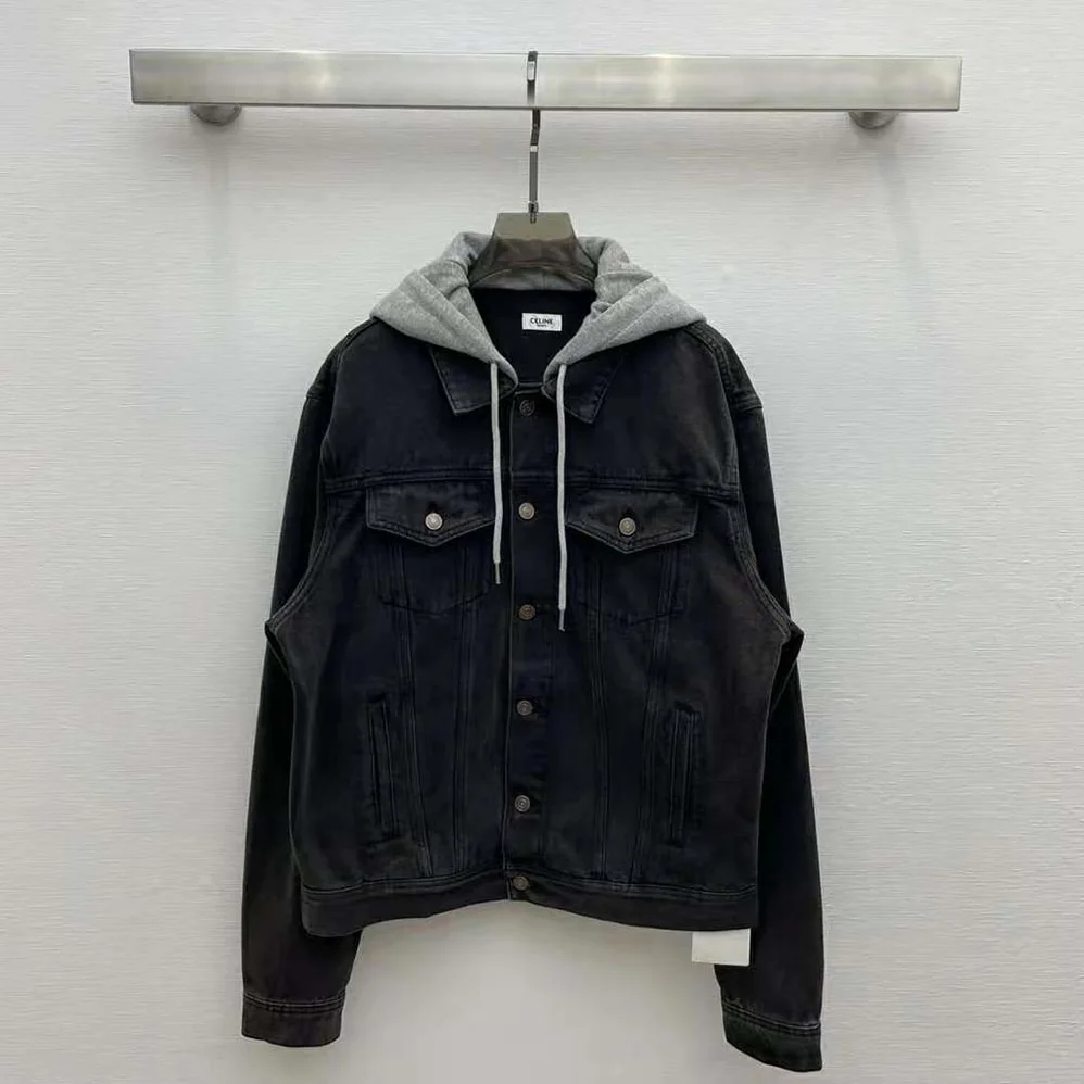 Celine Trucker Jacket in Charcoal Wash Denim for Men Celine Trucker Jacket in Charcoal Wash Denim for Men