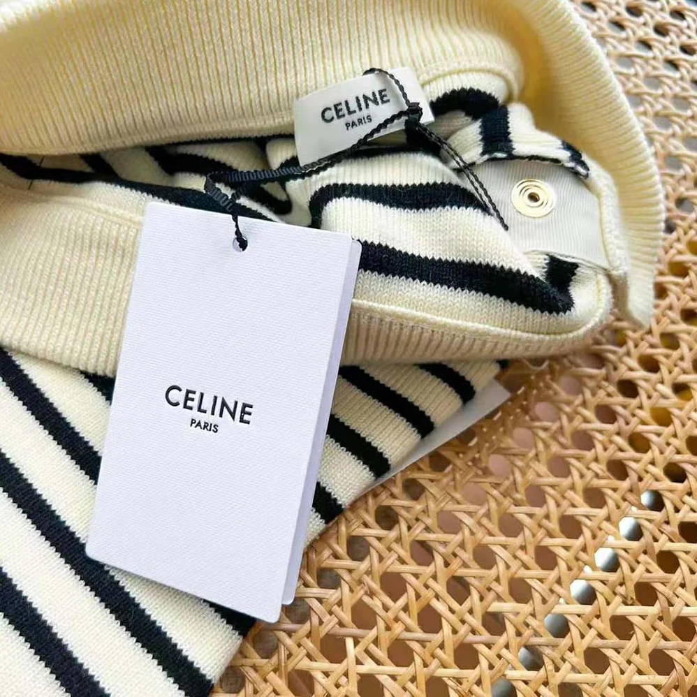 Celine Bandeau Dress in Striped Wool for Women in White Celine Bandeau Dress in Striped Wool for Women in White
