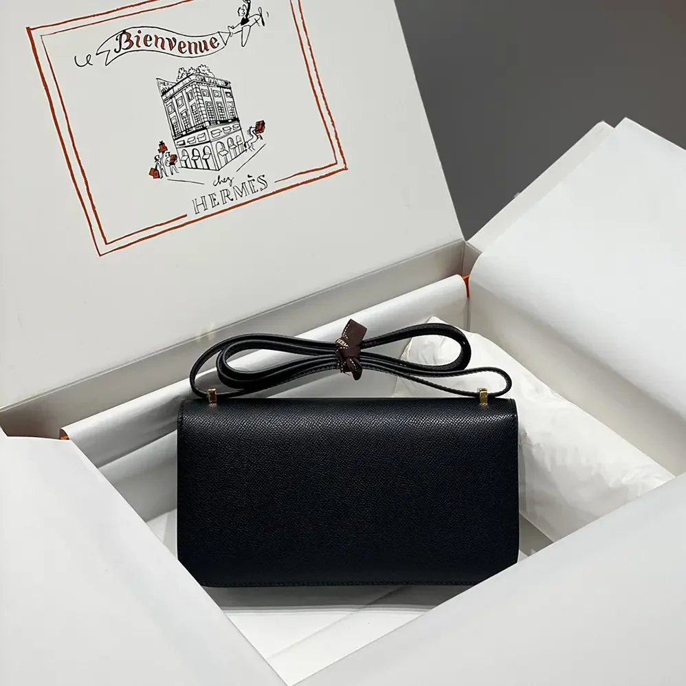 Hermes Constance Elan Epsom Gold for Women in Black