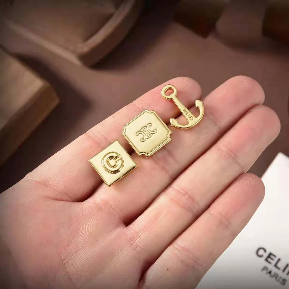 Celine Separables Sailor Set of 3 Studs in Brass with Gold Finish for Women Celine Separables Sailor Set of 3 Studs in Brass with Gold Finish for Women