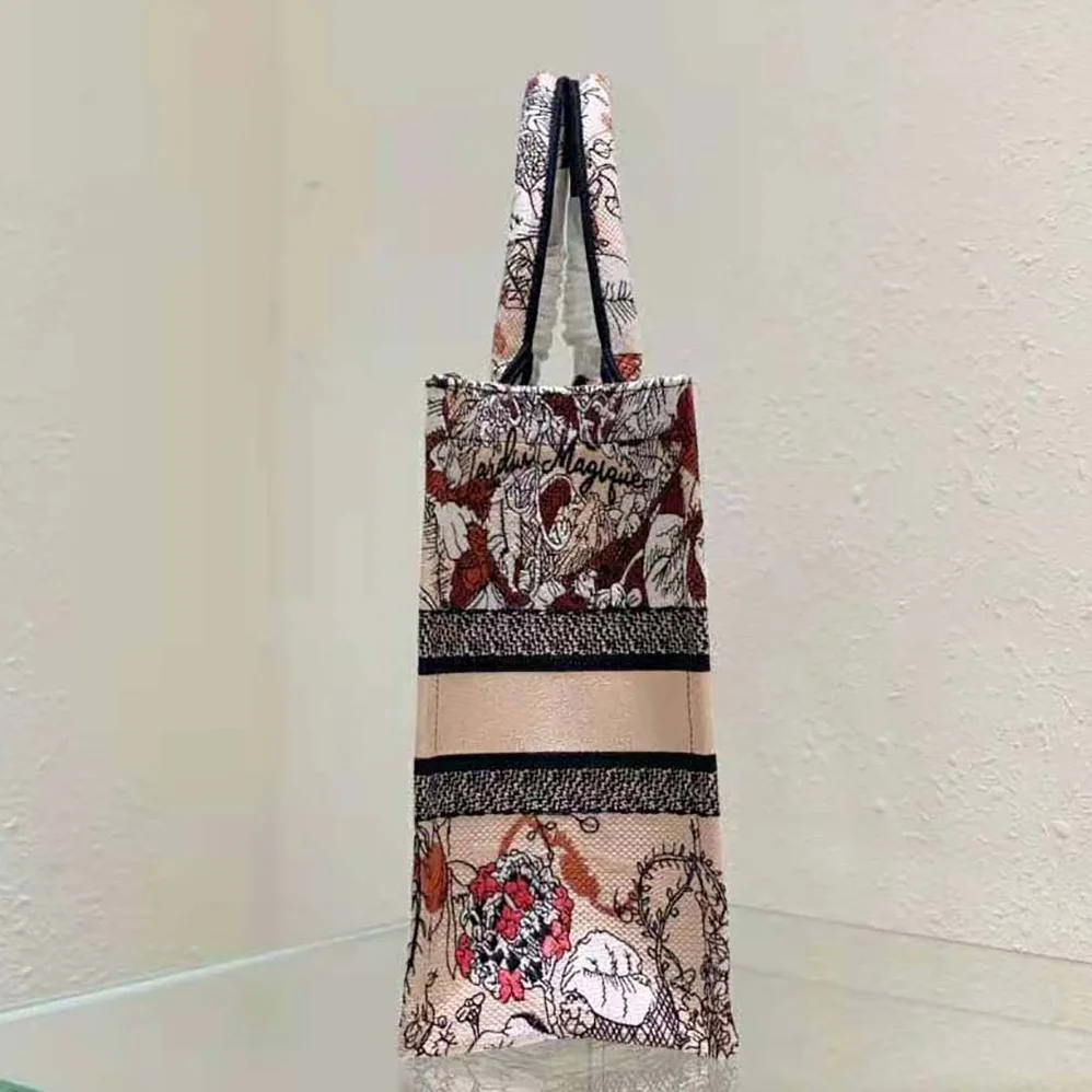 Dior Medium Dior Book Tote Powder Pink Dior Jardin Magique Embroidery for Women Dior Medium Dior Book Tote Powder Pink Dior Jardin Magique Embroidery for Women