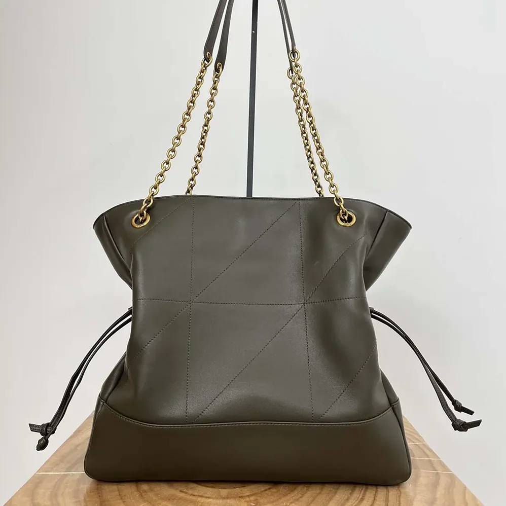 Saint Laurent YSL Jamie Shopping in Lambskin for Women in Dark Green Saint Laurent YSL Jamie Shopping in Lambskin for Women in Dark Green