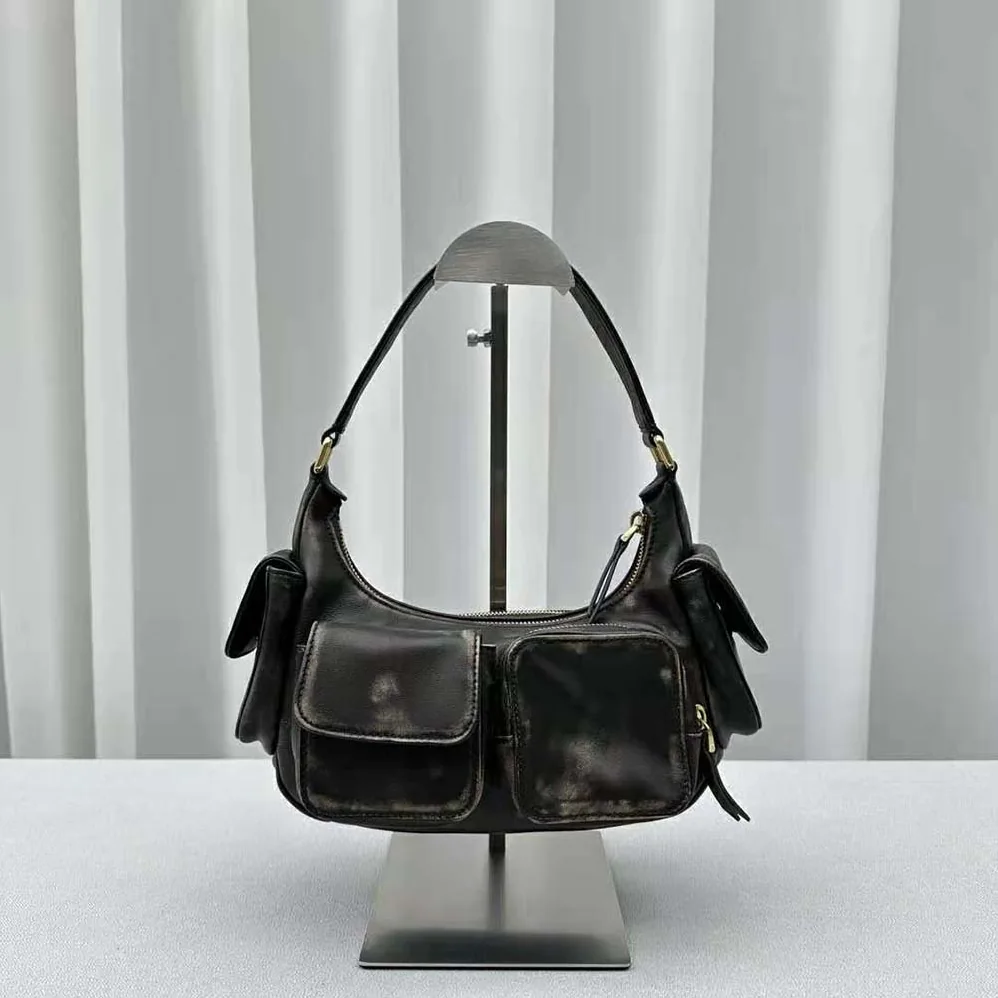 Miu Miu Nappa Leather Pocket Bag for Women in Black